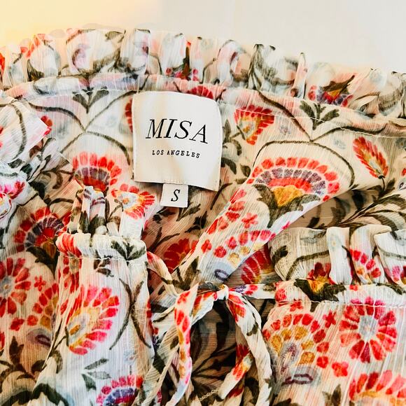 Misa Becca Somerset Floral Layered Ruffles Dress Size S Small - Picture 5 of 9